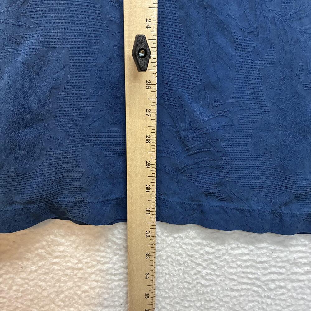 Tommy Bahama Shirt Mens 2XL Blue Silk Paradise In Every Puff Cigar Short Sleeve - Picture 10 of 11